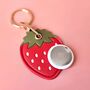 Strawberry Airtag Holder Keyring Or Bag Charm, thumbnail 1 of 5