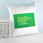 Personalised Football Quote Cushion Cover, thumbnail 1 of 3