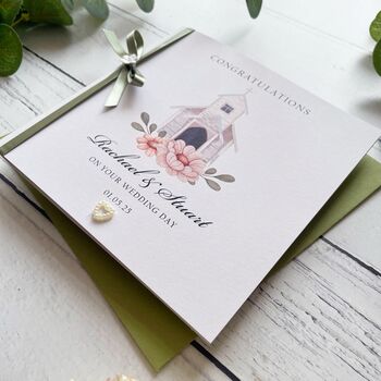 Personalised Chapel Wedding Card, 2 of 4