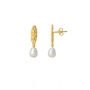 Drop Baroque Pearl Natural Textured Earring, thumbnail 3 of 4