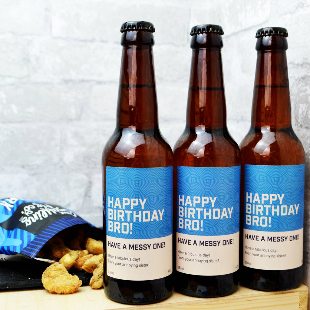 Perfect Birthday Gift 4 Personalised Novelty Lager/Beer Bottle Labels 