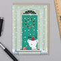 Polar Bear At The Door Christmas Card, thumbnail 1 of 3