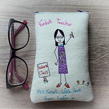 Personalised Teacher's Gift, Glasses Case, 2 of 8
