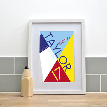 Personalised Contemporary Illustration Cycling Print, 4 of 7