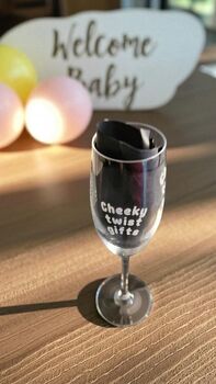 Personalised Champagne Flute Glass – Engraved Gift, 6 of 9