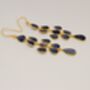 Iolite Gold Plated Sterling Silver Earrings, thumbnail 3 of 6