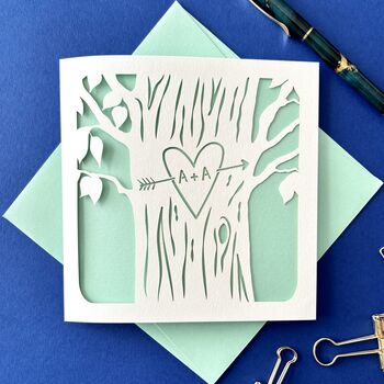 Personalised Engraved Tree Heart Card, 2 of 4