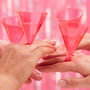Pink Diamond Shaped Hen Party Shot Glasses, thumbnail 2 of 3