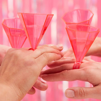 Pink Diamond Shaped Hen Party Shot Glasses, 2 of 3