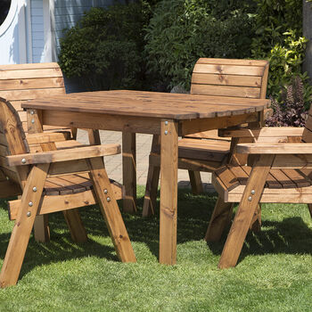Six Seater Garden Furniture Rectangular Table Set, 7 of 7