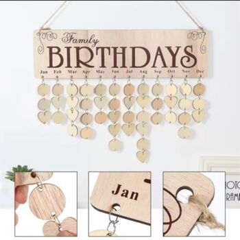 Natural Wood ‘Days To Remember’ Wall Calendar, A Perfect Gift, 2 of 11