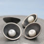 Double Sided Cufflinks. Pearl Anniversary Gift For Him, thumbnail 6 of 12