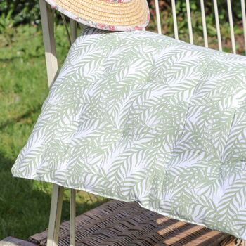 Tropical Fern Padded Garden Bench Cushion, 5 of 5