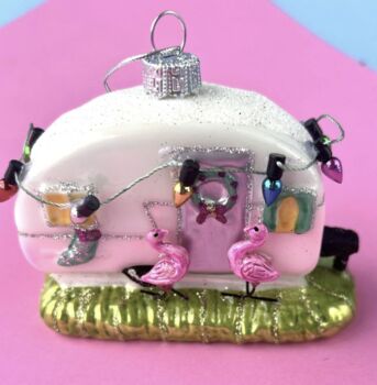 Mint Green Caravan With Tree Bauble, 3 of 3