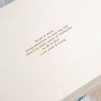 Personalised Anniversary Wooden Keepsake Box, 5 of 6