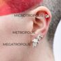 Contemporary Silver Studs | Metropolis Earrings, thumbnail 6 of 7
