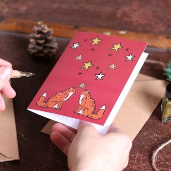 Woodland Fox Christmas Card, 2 of 2