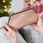 Personalised Blush Leather Cosmetic Bag, thumbnail 2 of 6