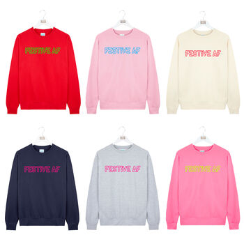 Festive Af Women's Christmas Jumper Sweatshirt, 4 of 7