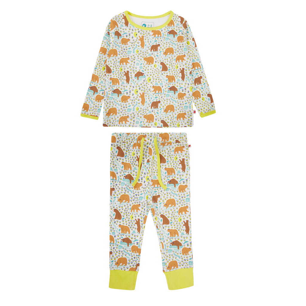 Bear Pyjama Set For Kids | Certified Organic, 1 of 9
