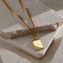 Square Bevelled Edge Strata Pendant Necklace, thumbnail 2 of 7