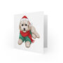 Cockapoo Cavapoo Bichon Dog Lover Christmas Card, thumbnail 2 of 4