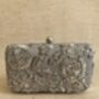 Grey Handcrafted Rectangular Clutch Bag, thumbnail 4 of 10