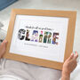 Personalised Photos Inside Name Word Art, thumbnail 2 of 12