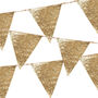 Luxe Gold Glitter Bunting Three Metres, thumbnail 4 of 4