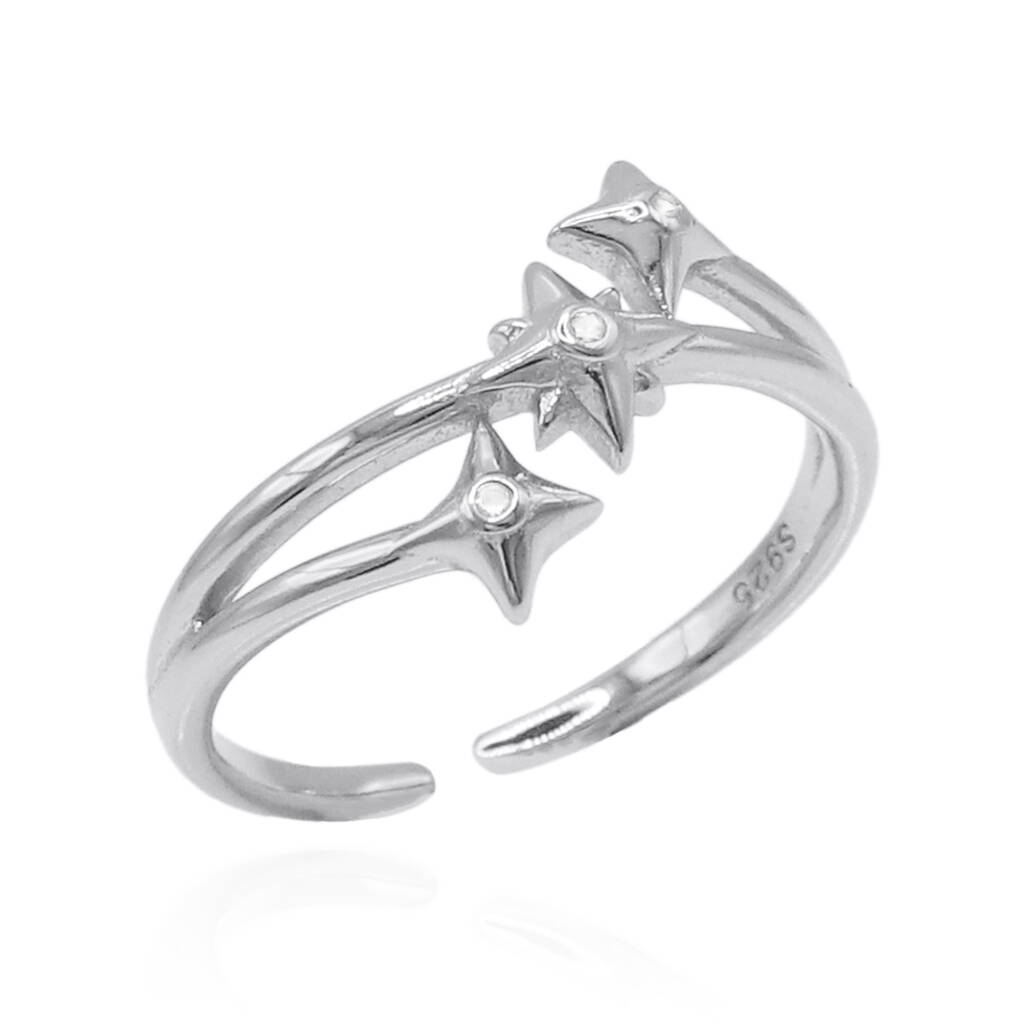 Lennon Three Star Ring By Luna Charles