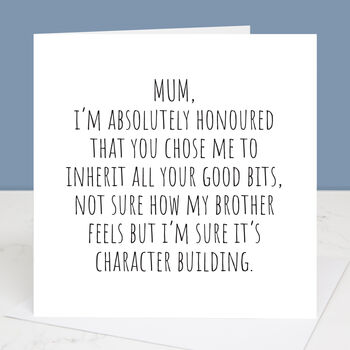 Inherited The Good Bits Mother's Day Card, 2 of 3