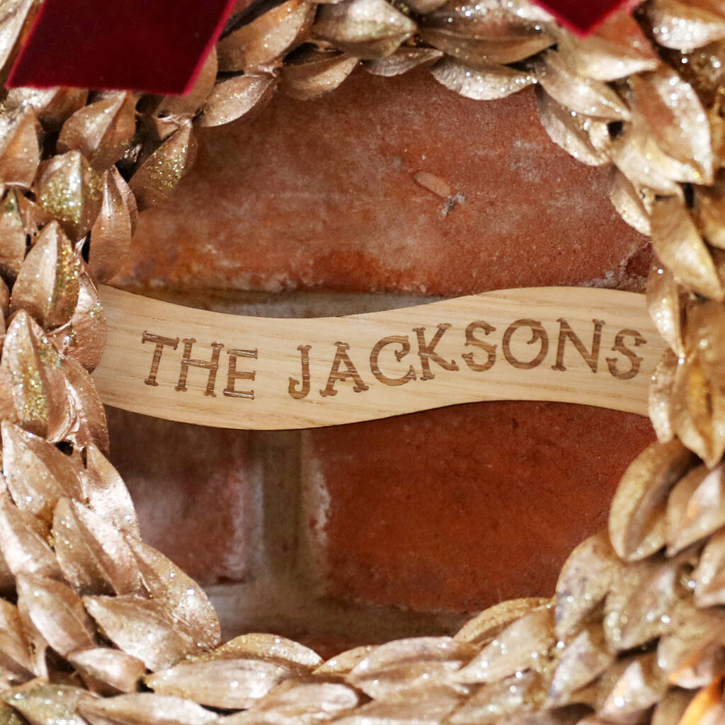 Personalised Gold Laurel Leaf Wreath By Lisa Angel