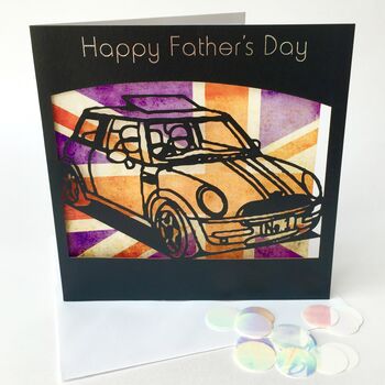 Fathers Day Card Laser Cut Hawaiian Shirt, 6 of 6