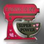 Baking Is My Superpower Retro Stand Mixer Hard Enamel Pin, thumbnail 4 of 9