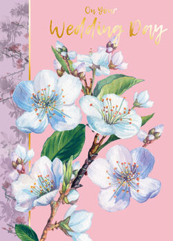 Blossom Flower Wedding Card, 2 of 3