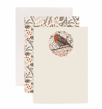 Christmas Letter Writing Set With Robin Design, 7 of 8