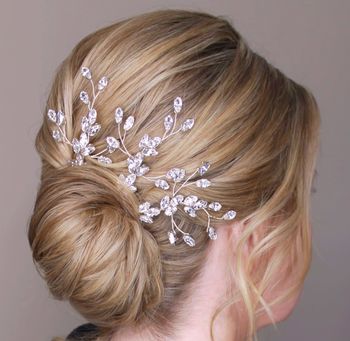 Large Swarovski Crystal Wedding Hair Pins Nova, 7 of 12