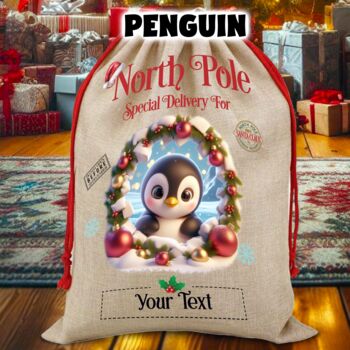 Personalised Christmas Animal Breakout Santa Sack, 3 of 8