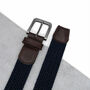 Personalised Men's Leather And Woven Braided Belt, thumbnail 3 of 8