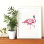 Inky Flamingo Illustration Print, thumbnail 7 of 12