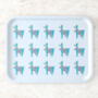 Mistletoe Llama Pattern Large Wooden Tray, thumbnail 1 of 6