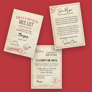 Personalised Santa’s Nice List Certificate And Letter Set, 5 of 5