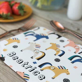 Ponies Personalised Placemat, 4 of 6