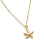 Dainty 18 K Gold Plated Silver Starfish Necklace, thumbnail 1 of 4