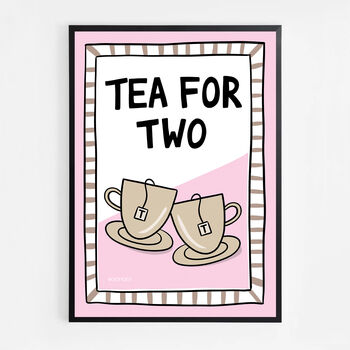 Tea For Two Print Three Colour Options, 10 of 11