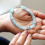 Aquamarine March Birthstone Personalised Bracelet, thumbnail 1 of 11