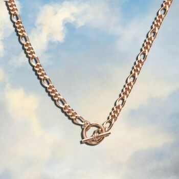 T Bar Figaro Chain Necklace, 11 of 12