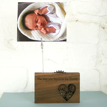 Personalised Wooden Gears And Cogs Picture Frame, 4 of 7