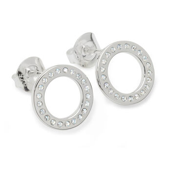 925 Sterling Silver Designer Art Deco Halo Studs, 2 of 3