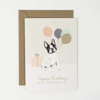French Bulldog Birthday Card, 2 of 2